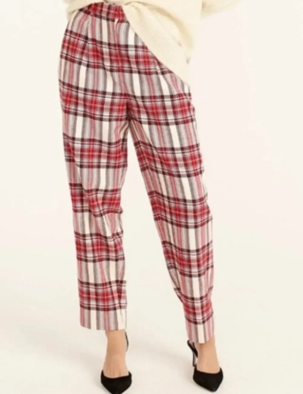J. Crew Tapered-Leg Wool Pant in Vintage Plaid Size 6